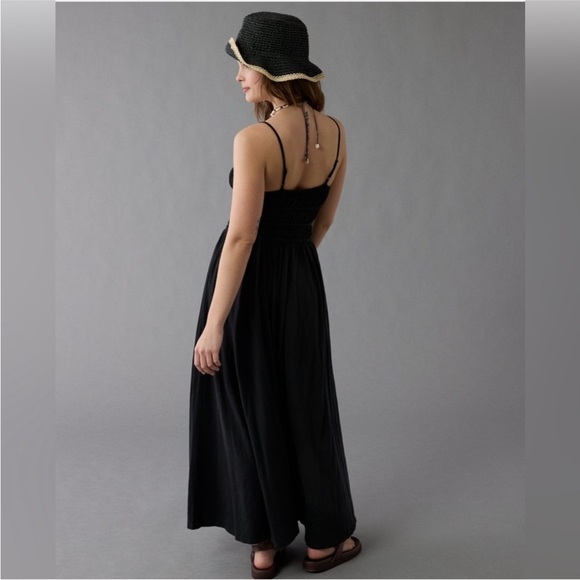 NWT AE Smocked Bodice Maxi Dress Sz S - Picture 2 of 9